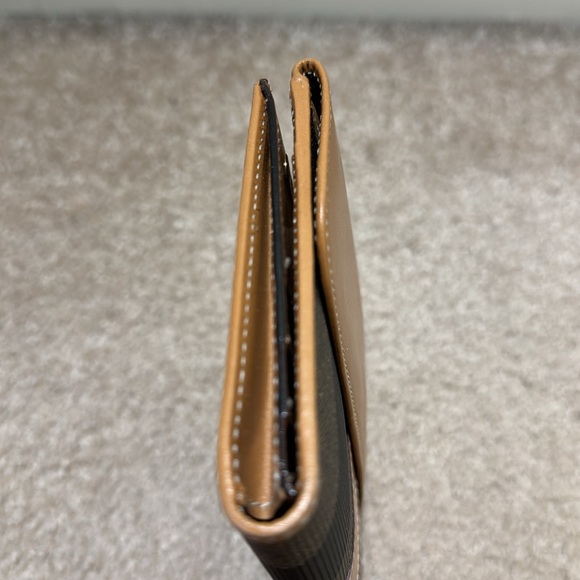 Vintage FENDI Penguins Wide Stripe Brown& Black Canvas Wallet - Picture 13 of 16